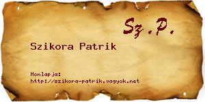 Szikora Patrik névjegykártya